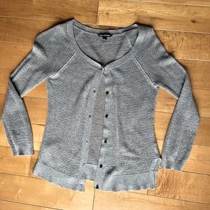 XS Knit Button-Up Grey American Eagle Cardigan